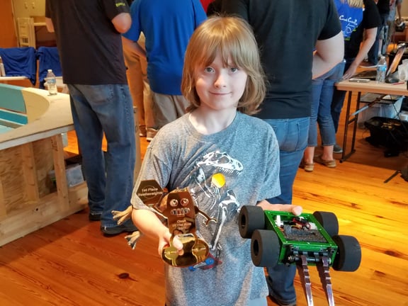 4th Grader Sawyer Wins Robot Competition